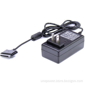 Wall Plug Tablet Charger, Replacement for Lenovo, 12V, 1.5A, 18W, 34-pin Connector, Black Color